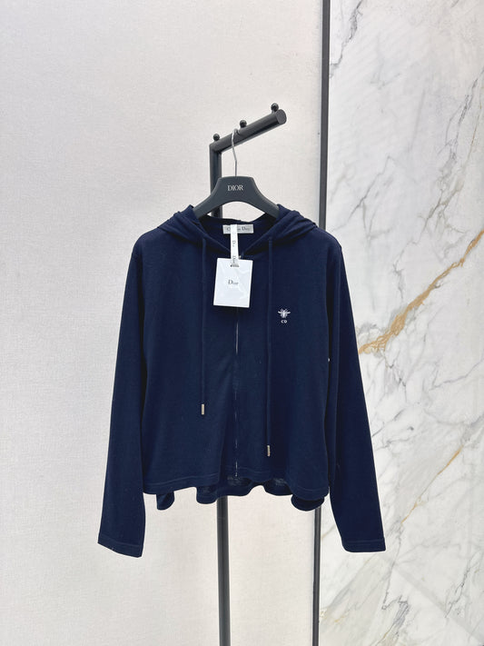 Di 25 New hooded drawstring zip-up top(NAVY/GRAY/KHAKI)