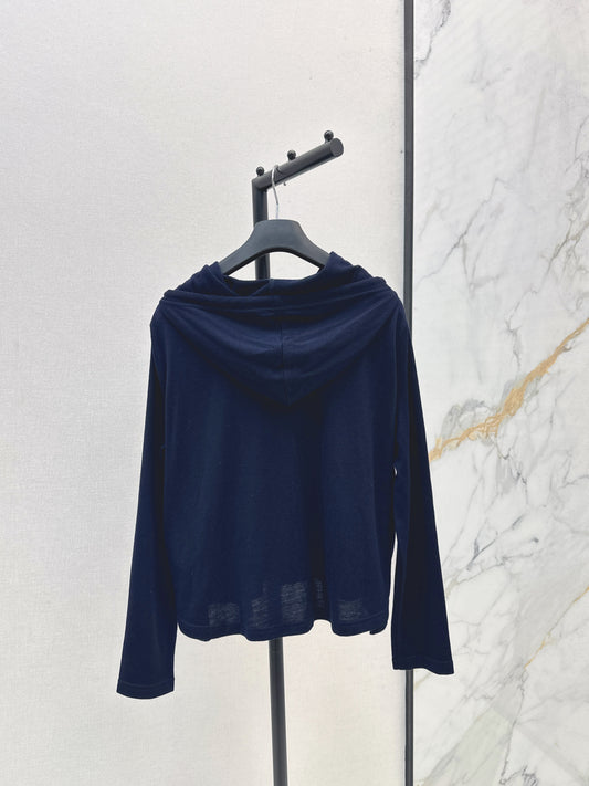 Di 25 New hooded drawstring zip-up top(NAVY/GRAY/KHAKI)