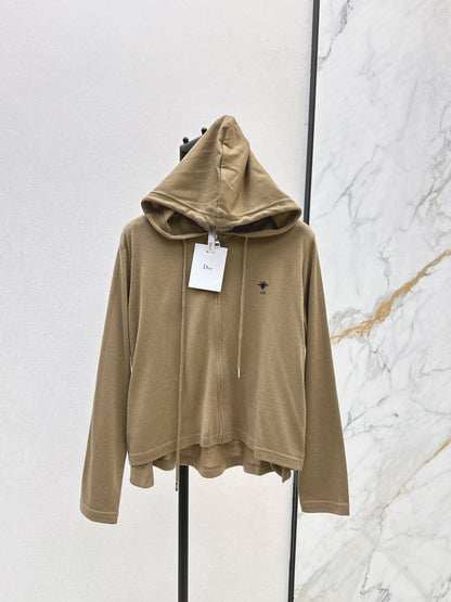 Di 25 New hooded drawstring zip-up top(NAVY/GRAY/KHAKI)