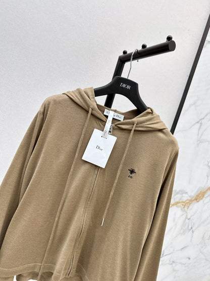 Di 25 New hooded drawstring zip-up top(NAVY/GRAY/KHAKI)