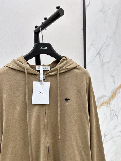Di 25 New hooded drawstring zip-up top(NAVY/GRAY/KHAKI)