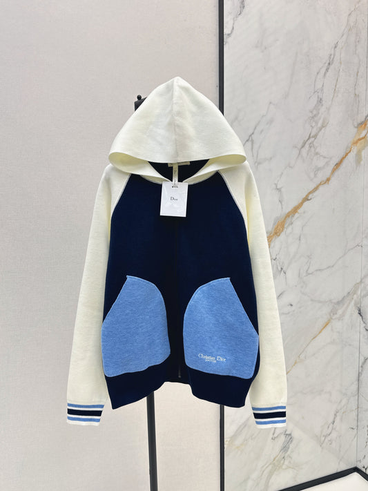 Di 25 Classic Baseball Jersey Knit Hooded Jacket