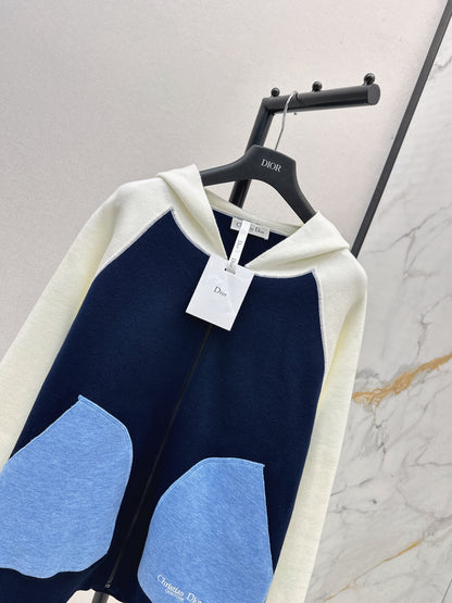 Di 25 Classic Baseball Jersey Knit Hooded Jacket