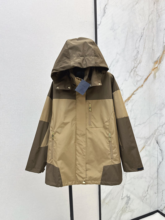 Pr 25 Classic Paneled Hooded Windbreaker Jacket