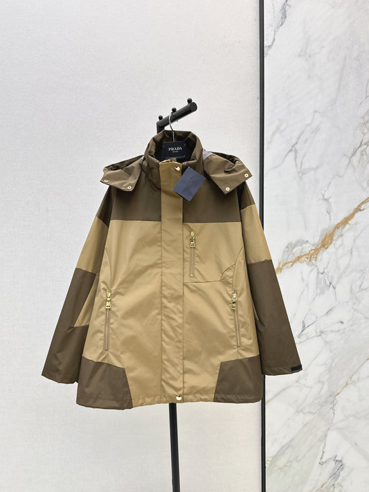 Pr 25 Classic Paneled Hooded Windbreaker Jacket