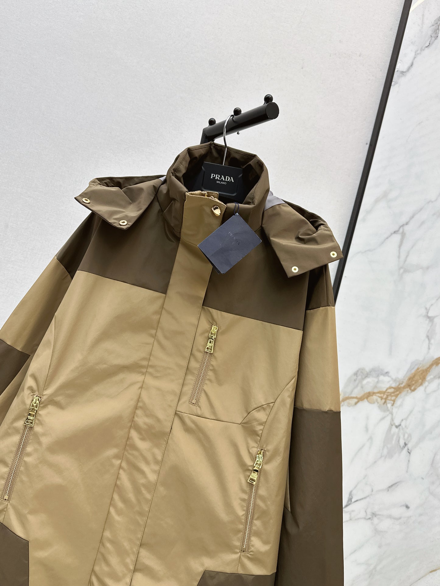 Pr 25 Classic Paneled Hooded Windbreaker Jacket