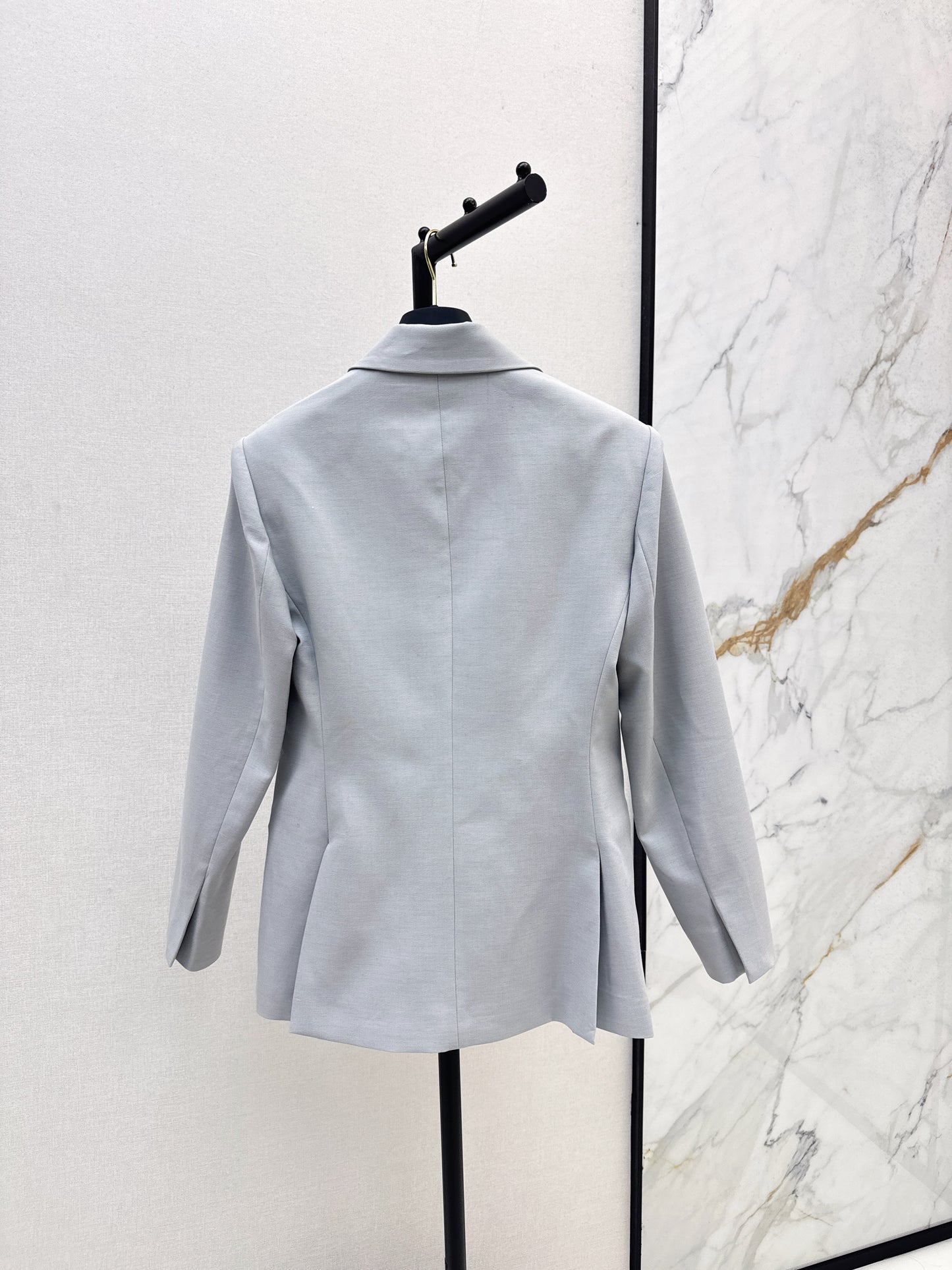 L 25 Leather buckle suit jacket(GRAY/BLACK)