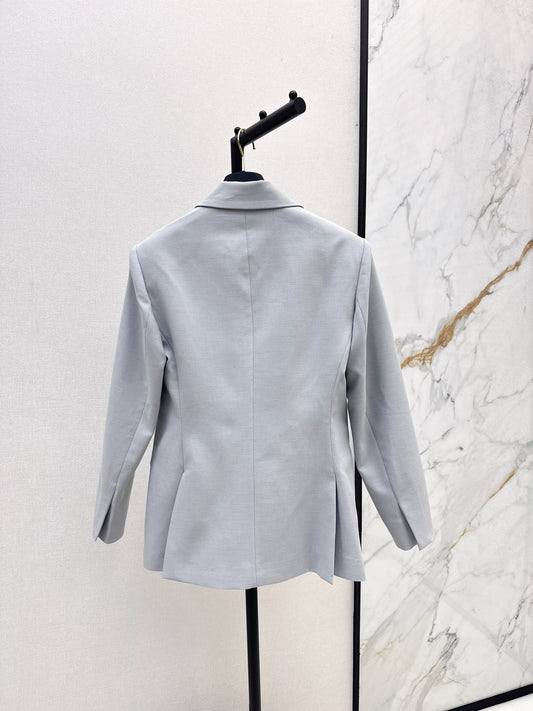 L 25 Leather buckle suit jacket(GRAY/BLACK)