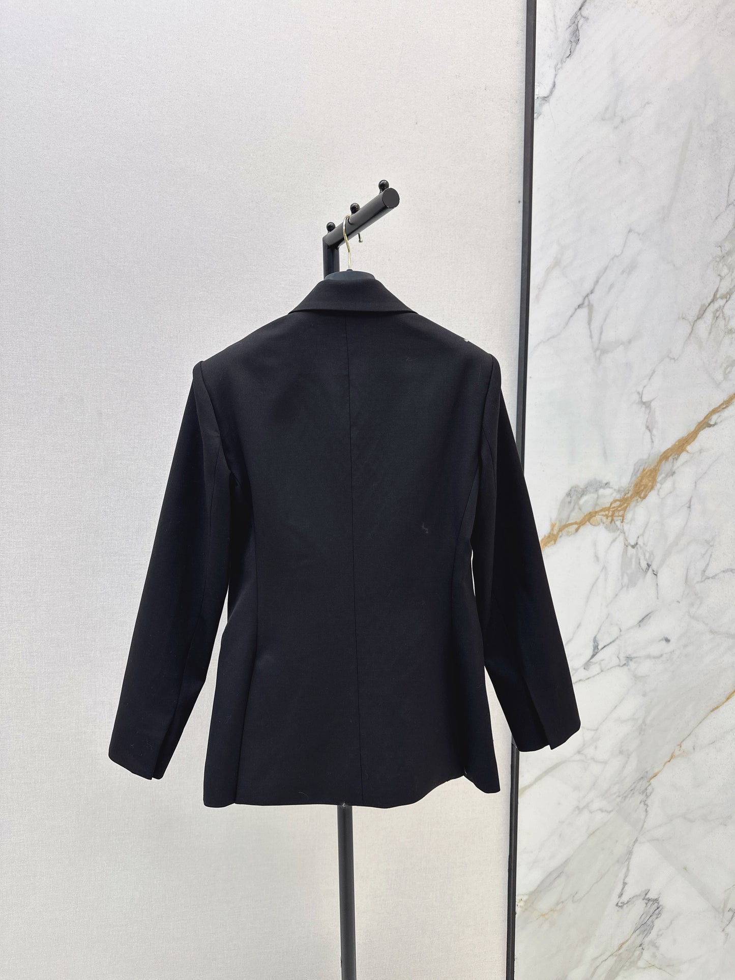 L 25 Leather buckle suit jacket(GRAY/BLACK)