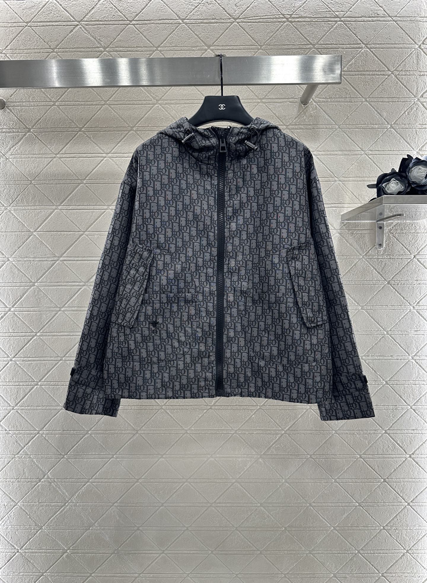 Di 25 Hooded jacquard jacket+skirt and pants set