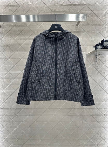 Di 25 Hooded jacquard jacket+skirt and pants set
