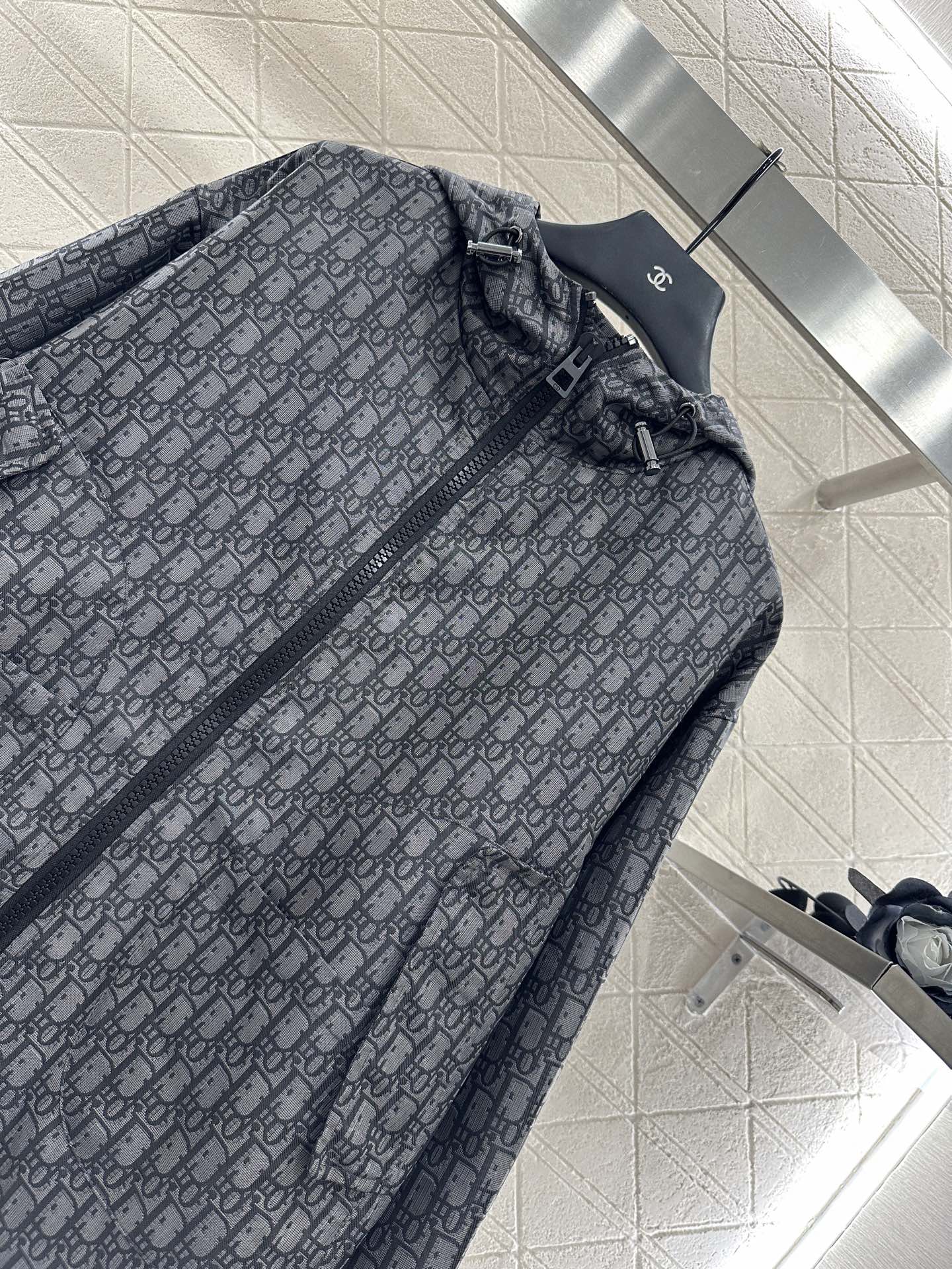 Di 25 Hooded jacquard jacket+skirt and pants set