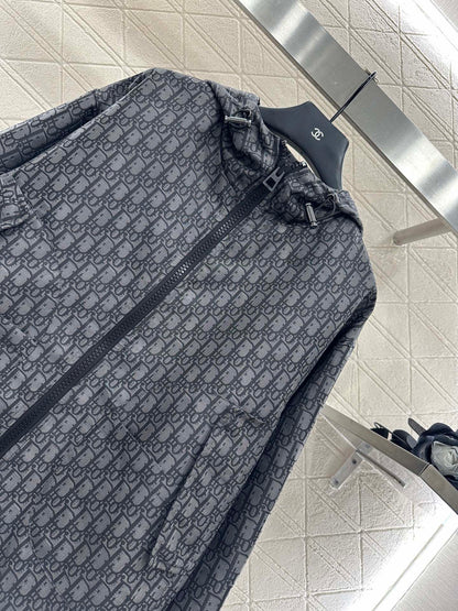 Di 25 Hooded jacquard jacket+skirt and pants set