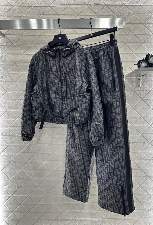 Di 25 Jacquard assault belt buckle jacket+pants set