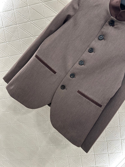 Di 25 Suit jacket+mid length pleated skirt set