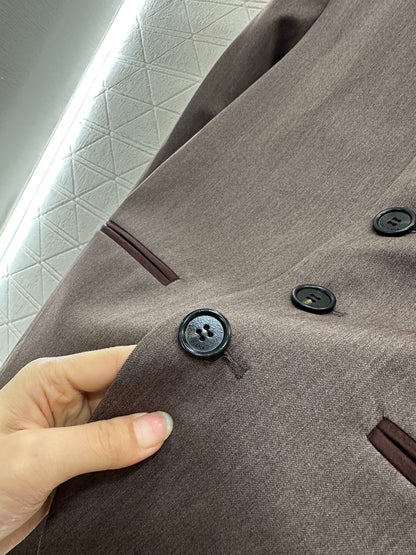 Di 25 Suit jacket+mid length pleated skirt set