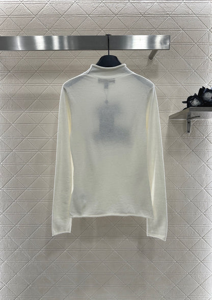 L 25 Letter knitted wool long sleeved top