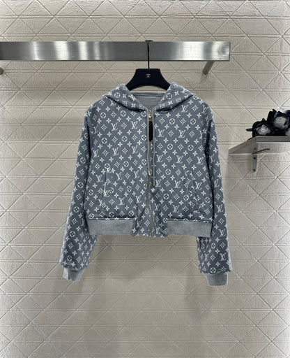 L 25 Double sided hooded jacket+pants set(BLKAC/GRAY)