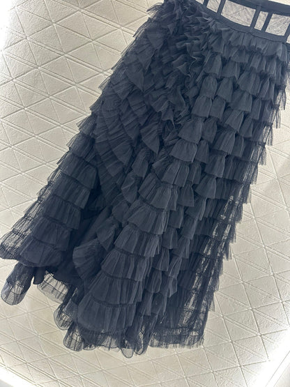 Di 25 Cake multi-layer silk long yarn skirt