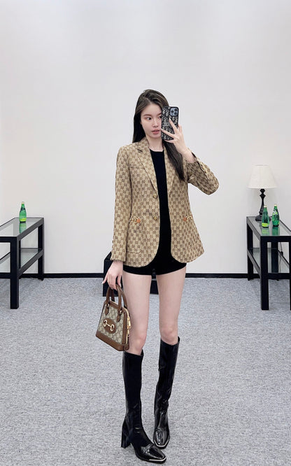 G 25 Classic collar jacquard suit cotton jacket