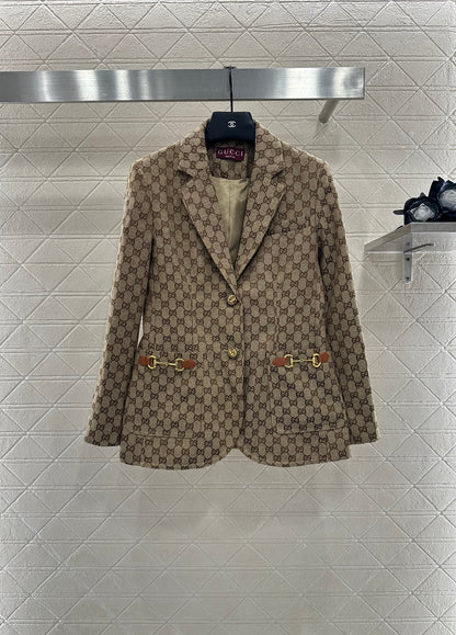 G 25 Classic collar jacquard suit cotton jacket