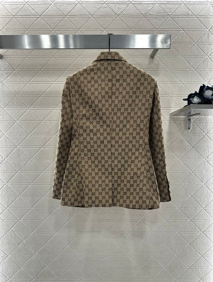 G 25 Classic collar jacquard suit cotton jacket