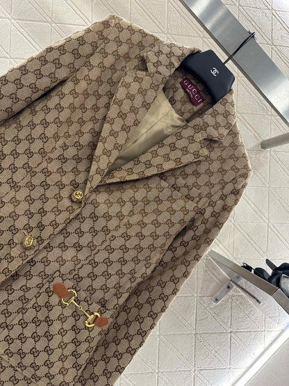 G 25 Classic collar jacquard suit cotton jacket