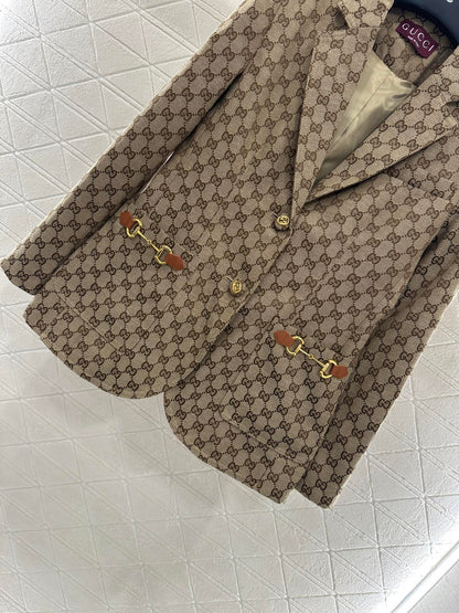 G 25 Classic collar jacquard suit cotton jacket