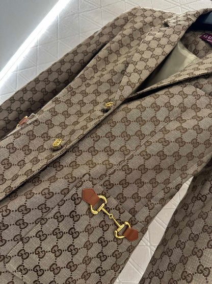 G 25 Classic collar jacquard suit cotton jacket