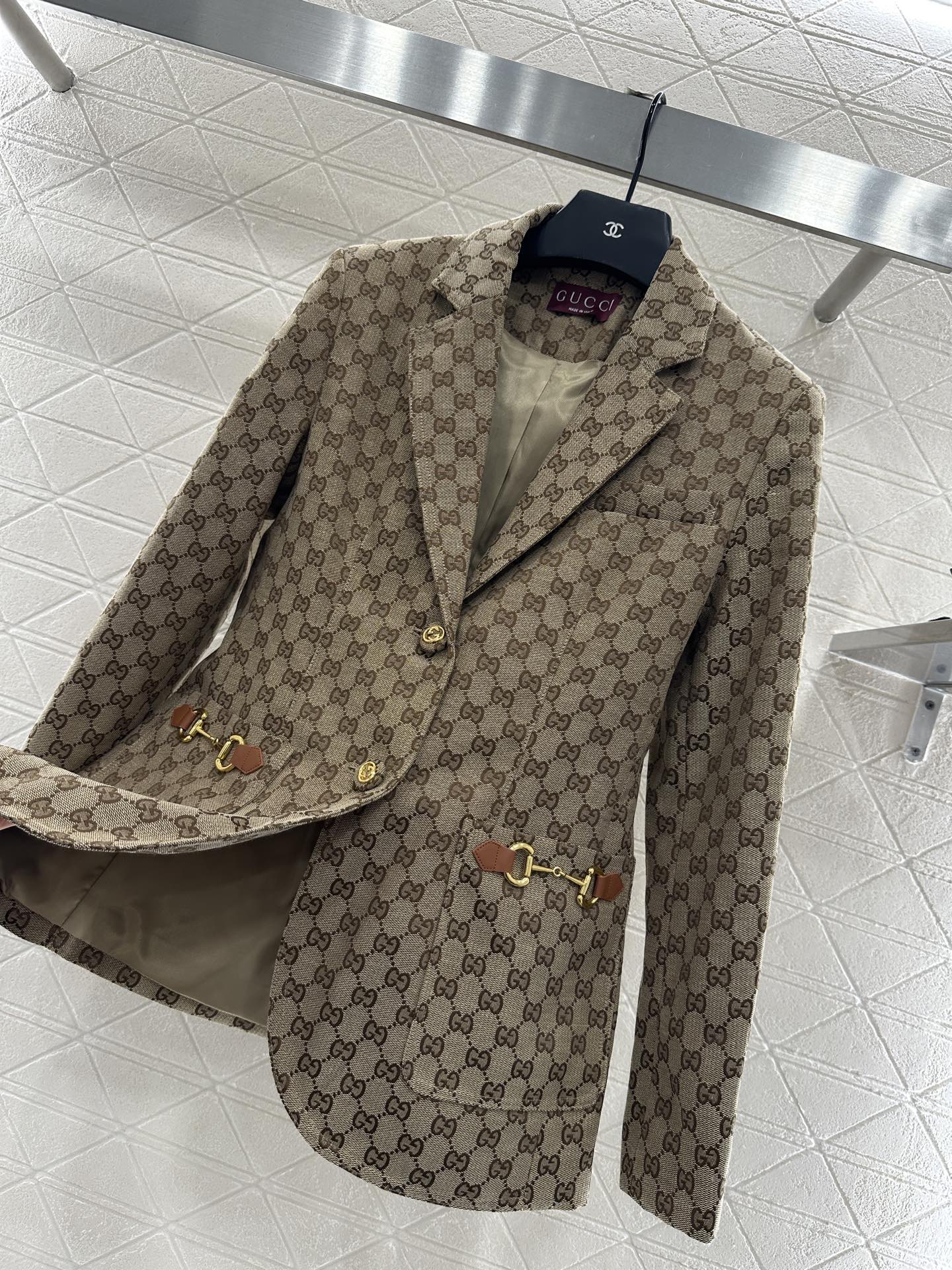 G 25 Classic collar jacquard suit cotton jacket