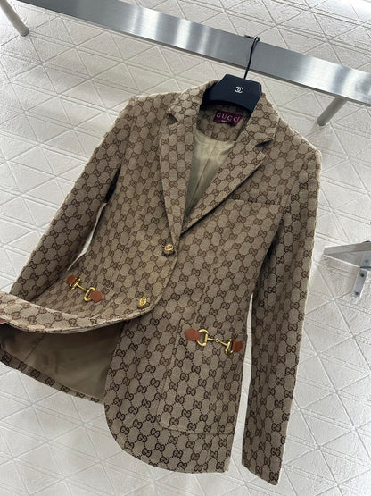 G 25 Classic collar jacquard suit cotton jacket