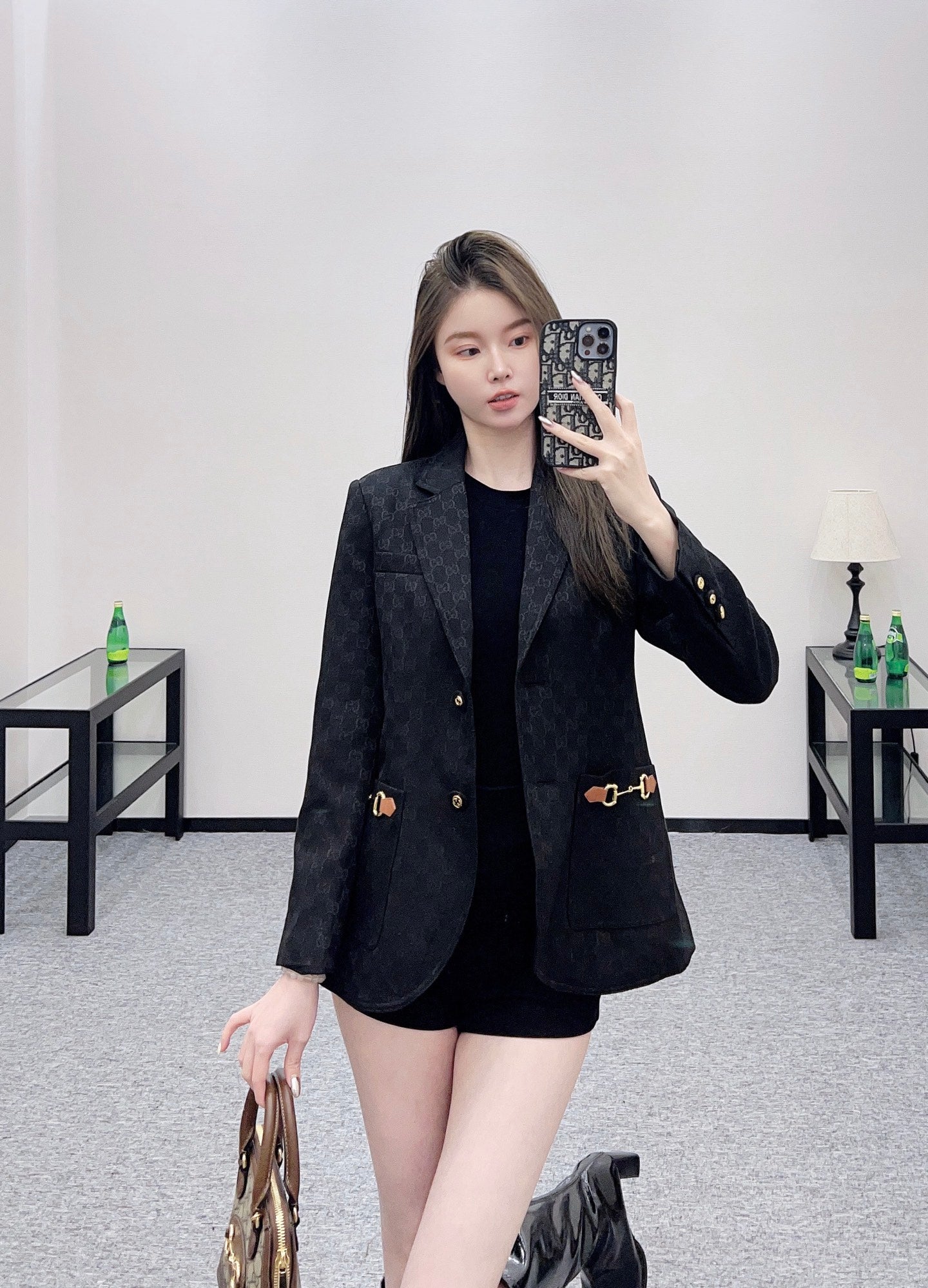 G 25 Classic collar jacquard suit cotton jacket