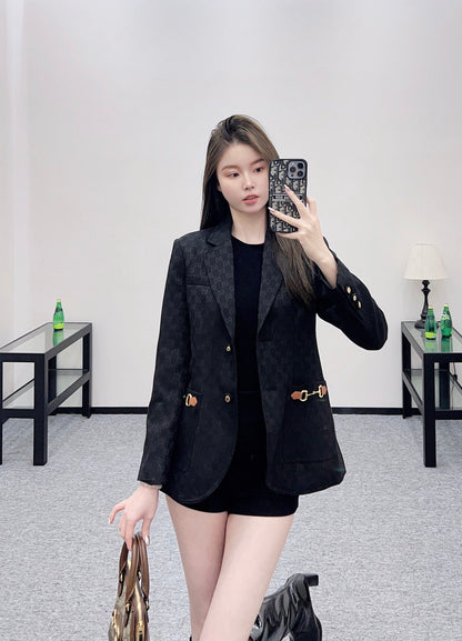 G 25 Classic collar jacquard suit cotton jacket