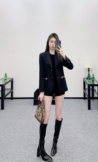 G 25 Classic collar jacquard suit cotton jacket