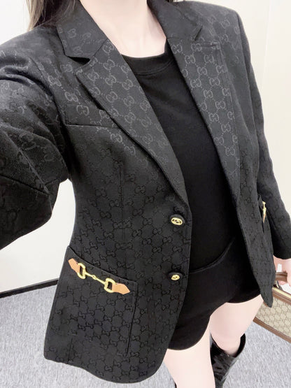 G 25 Classic collar jacquard suit cotton jacket
