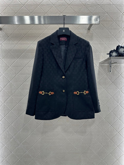 G 25 Classic collar jacquard suit cotton jacket