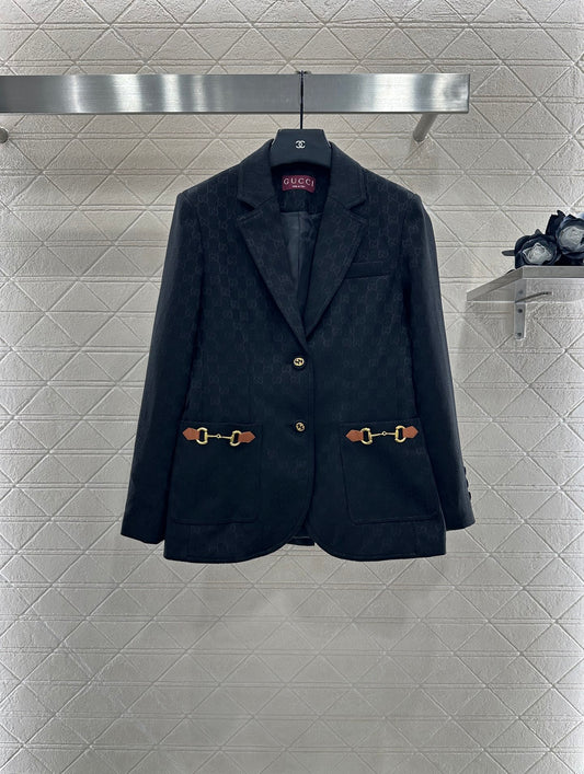 G 25 Classic collar jacquard suit cotton jacket