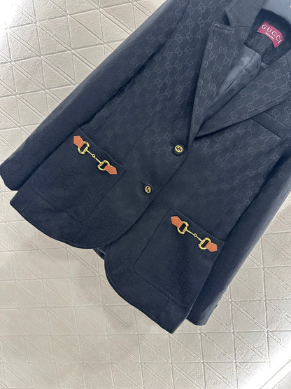 G 25 Classic collar jacquard suit cotton jacket