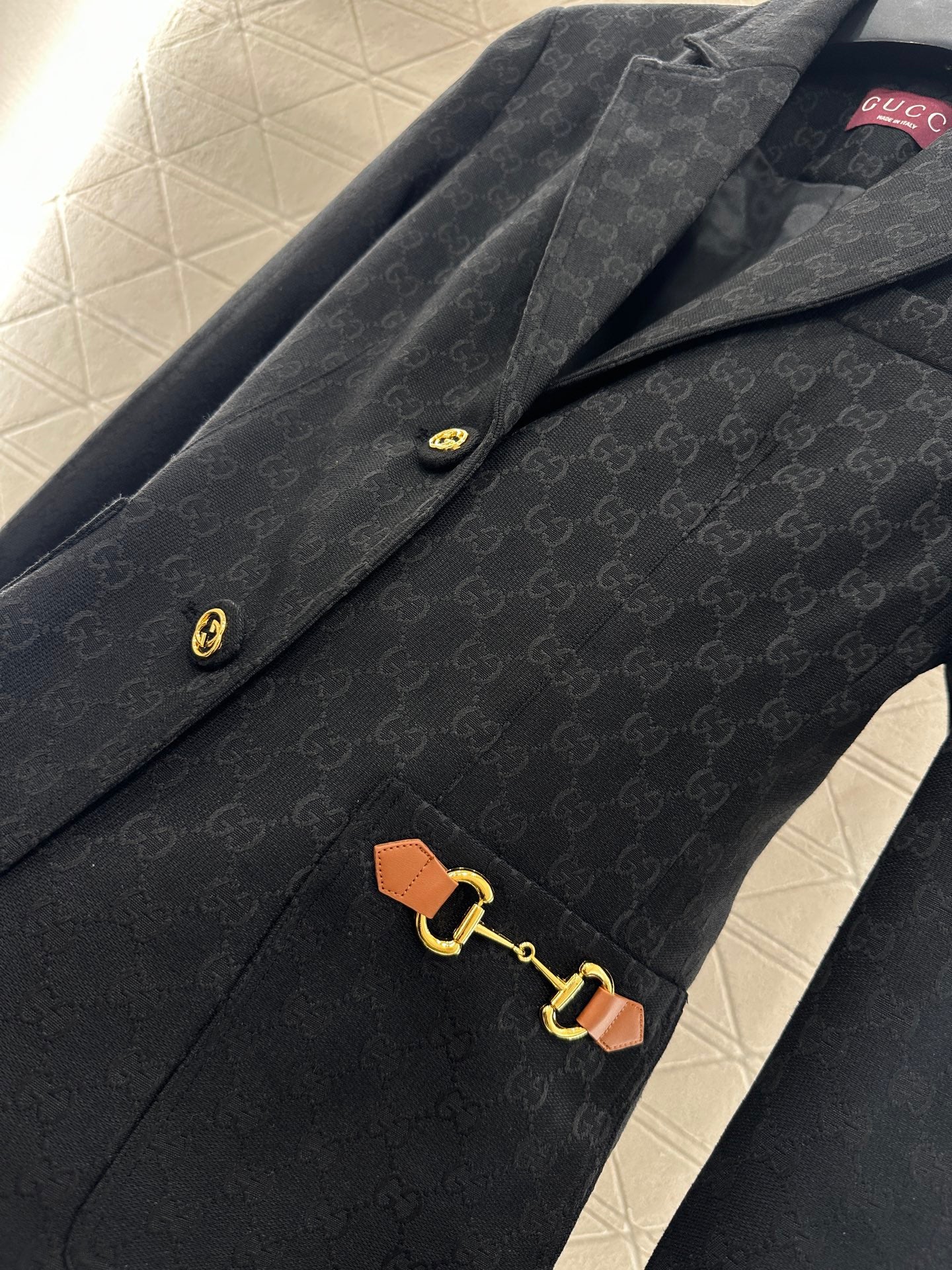 G 25 Classic collar jacquard suit cotton jacket
