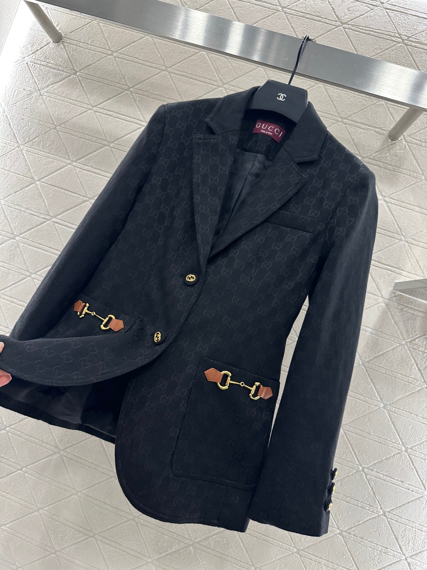 G 25 Classic collar jacquard suit cotton jacket