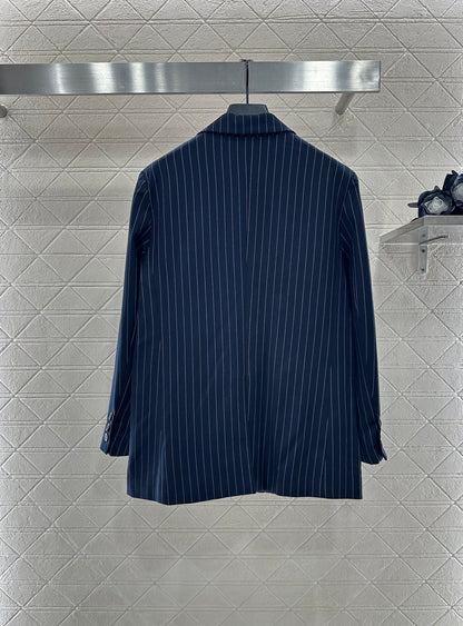 Mi 25 Silhouette striped suit jacket+pants set
