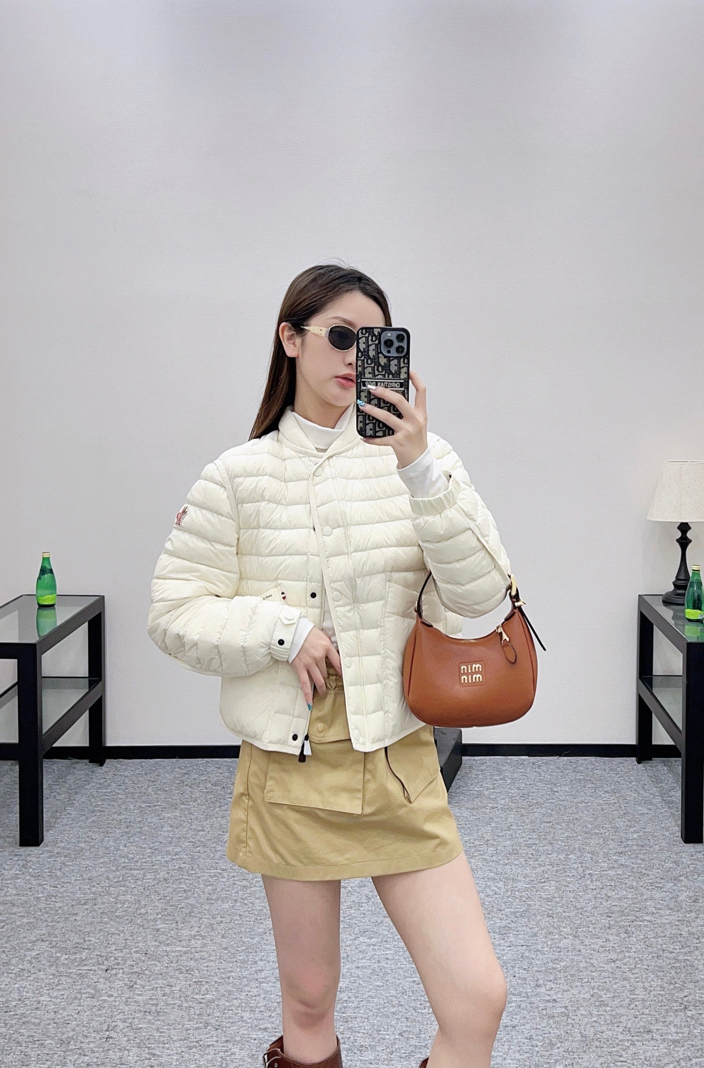 Mon 25 Windproof and environmentally friendly nylon material stand up collar down jacket