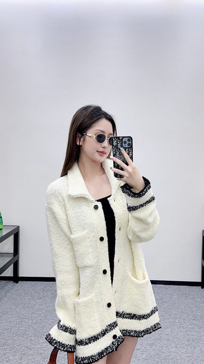 Di 25 Striped knitted wool cardigan