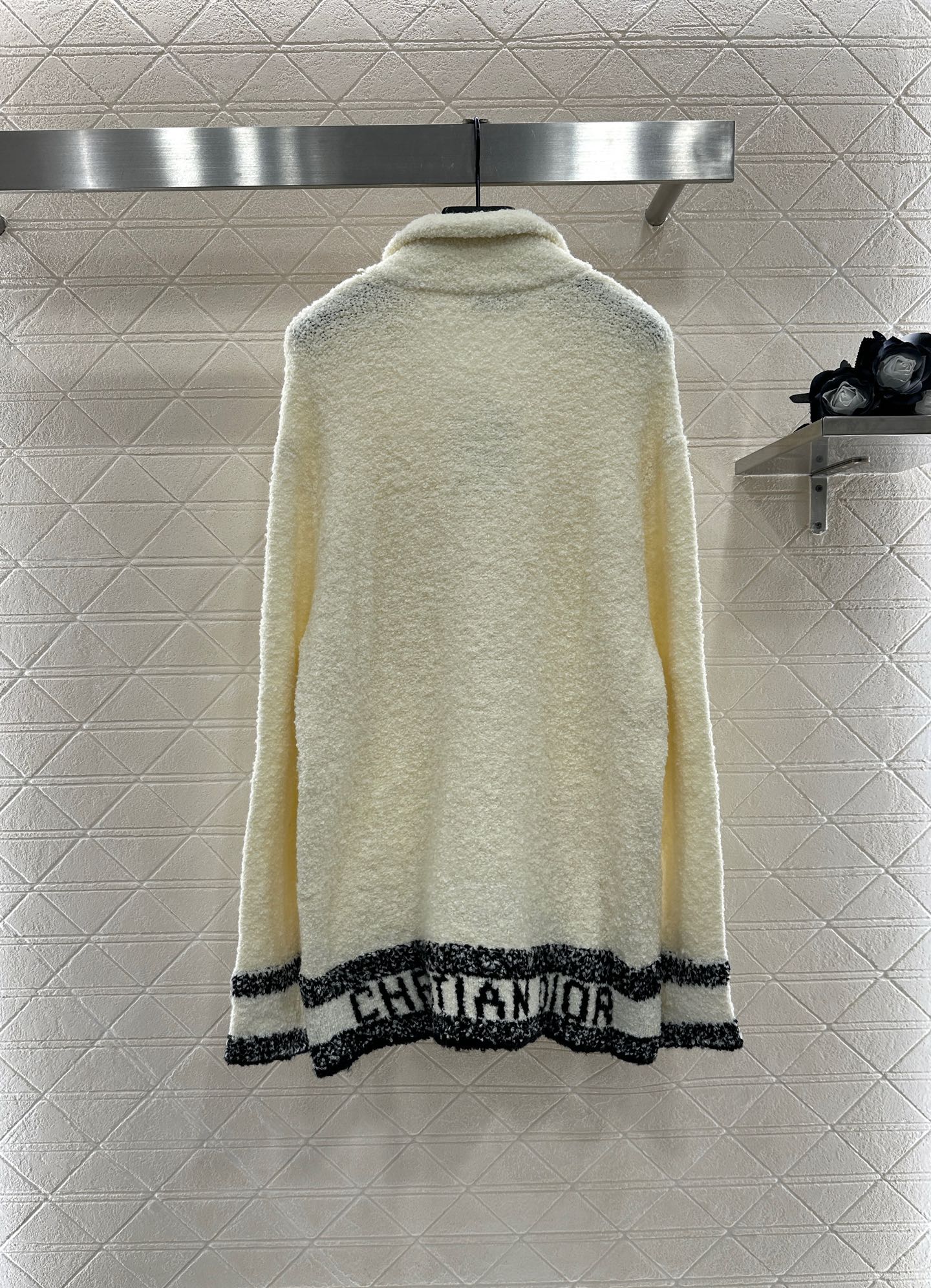Di 25 Striped knitted wool cardigan