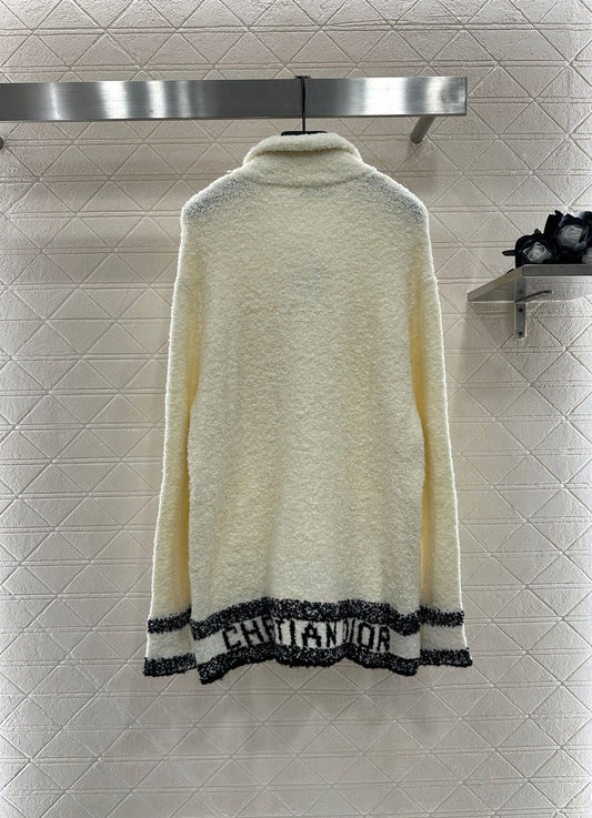 Di 25 Striped knitted wool cardigan