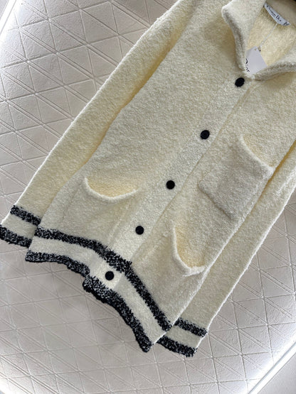 Di 25 Striped knitted wool cardigan