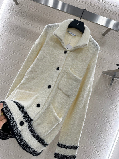 Di 25 Striped knitted wool cardigan