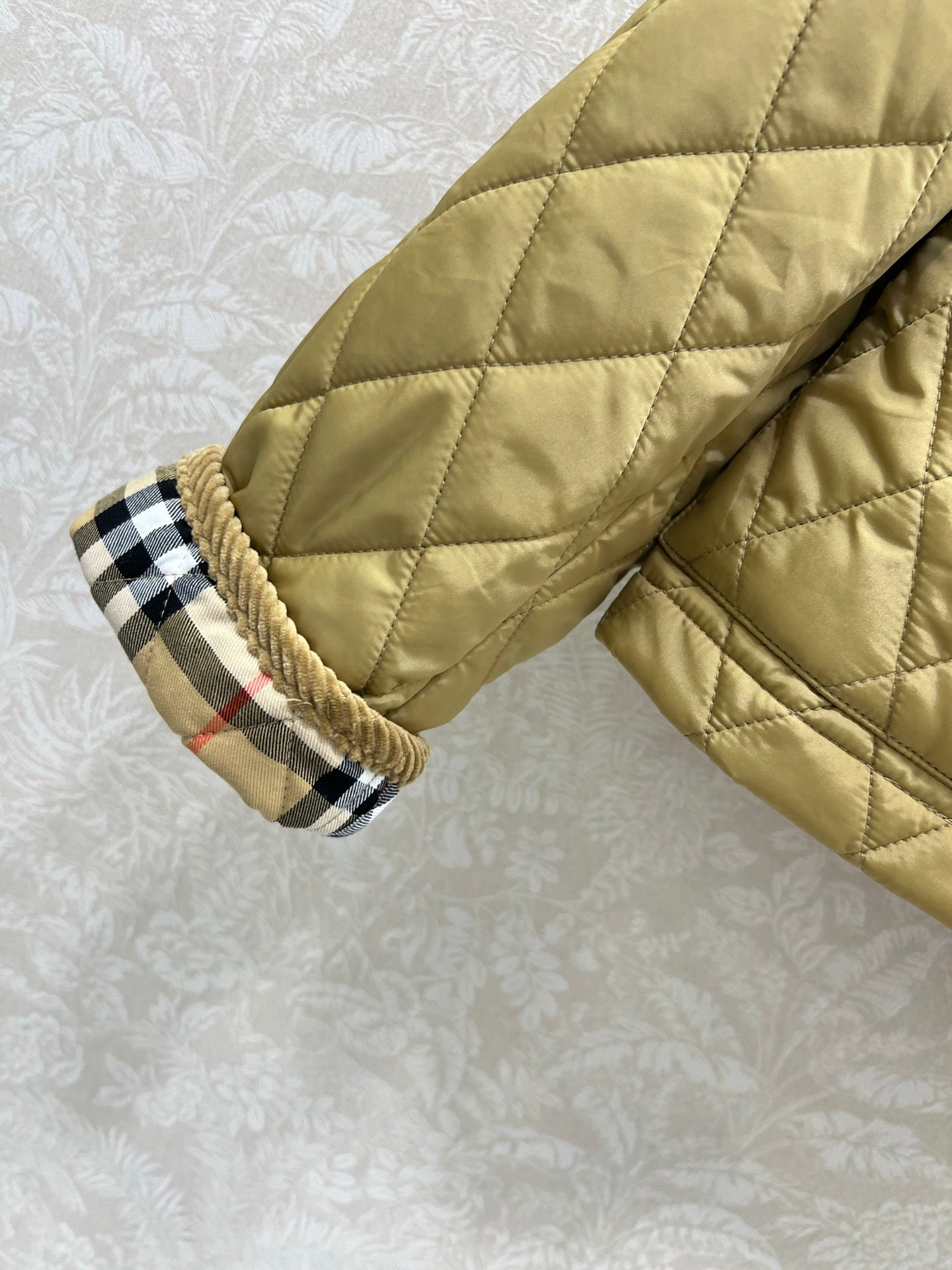 Bru 25 new corduroy lapel diamond grid short cotton jacket