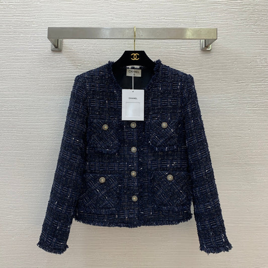 C 25 Navy blue tweed jacket