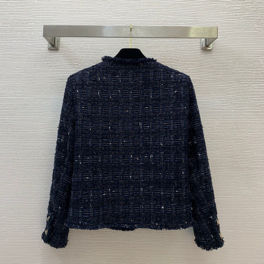 C 25 Navy blue tweed jacket